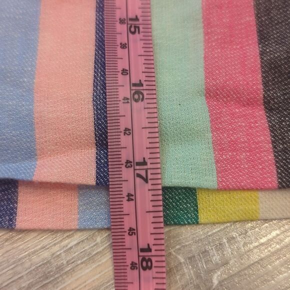 J. Crew skirt women's size zero linen blend mini multi-colored stripe soft - Picture 5 of 7